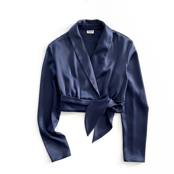 Babaton Tops - Babaton by Aritzia Davis Blouse in Navy